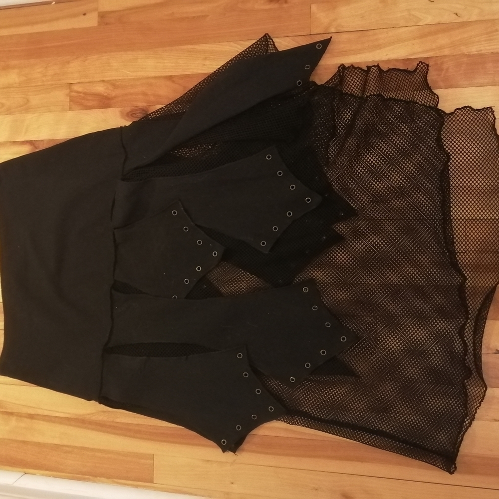 Gothic Black asymetrical skirt